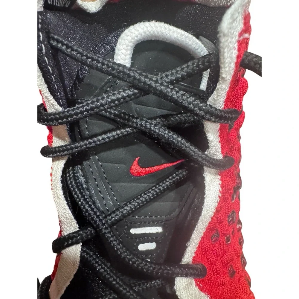 Nike Lebron 17 Air Max Uptempo Red Black Size 9.5 Basketball‎ Shoes KnitPosite